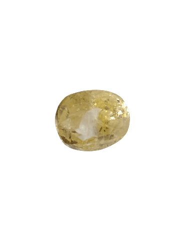 Certified Authentic & Energized Yellow sapphire (Pukhraj Gemstone) Oval Mix - 5.65 Carat (YS-36)