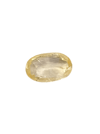 Natural & Lab-Certified Yellow Sapphire Ratna (Pukhraj Gemstone) Oval Mix - 6.70 Carat (YS-40)