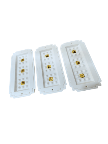 Flat Strip Pyramid Yantra (Set of 3) Promotes Harmony & Positive Energy, Simply Install on Ceilings or Doors to Optimize Energy & Well-Being (PVFLS-001)