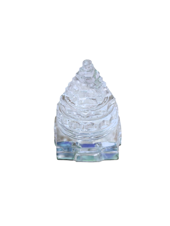 Crystal Meru Shri Yantra | Sphatik Meru Yantra | Shree Meru Yantra - 85 gm (CRSR-008)